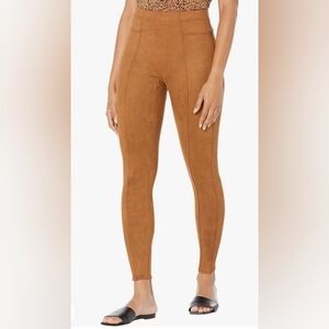 Spanx Womens Faux Suede Leggings